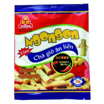 フジフードサービス ベトナム ビサン エビ春巻きスナック スプリングロール エビ＆チリ 50g 40袋　代引き不可/同梱不可