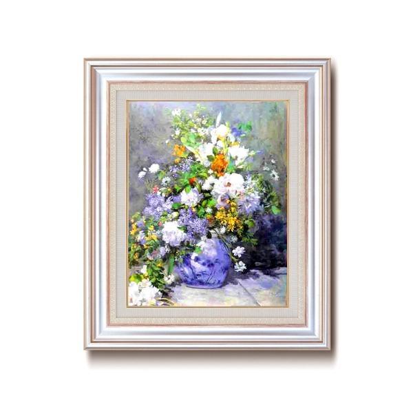 名画額縁 フレームセット F6AS ルノワール 「花瓶の花」 477×571×59mm 壁掛けひも付き