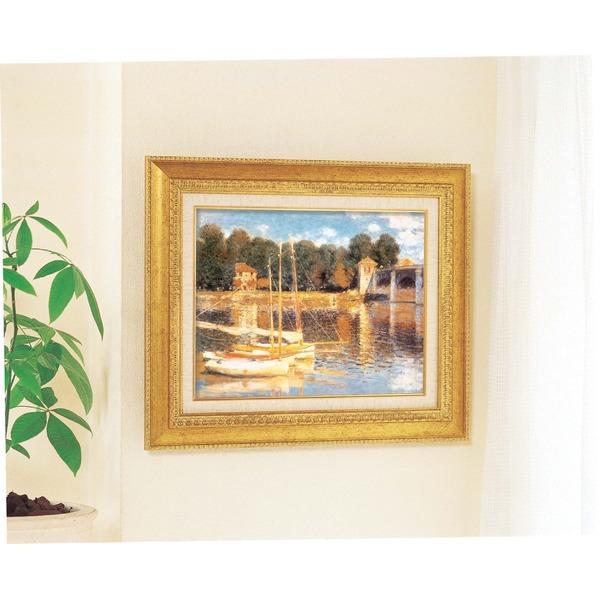 名画額縁 フレームセット F6AS モネ 「花畑」 477×571×59mm 壁掛けひも