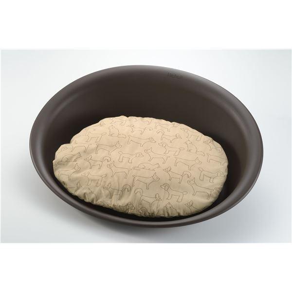 （まとめ）ペットベッド オーバル M ブラウン〔×2セット〕 まとめ）ペットベッド オーバル M ブラウン〔×2セット〕