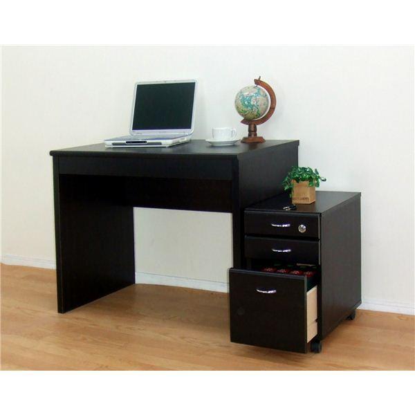 実物実物フェイバーデスク90(パソコンデスク) 鍵 キャスター付き