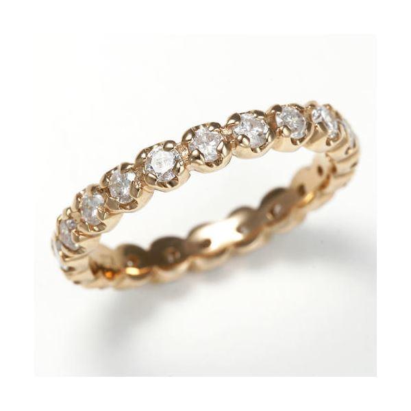K18PG ダイヤリング 指輪 1.0ct フルエタニティリング 17号