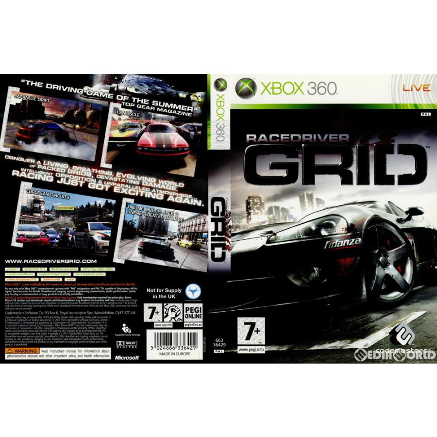 『中古即納』{Xbox360}Race Driver: GRID(レース ドライバー グリッド) EU版(20080530)