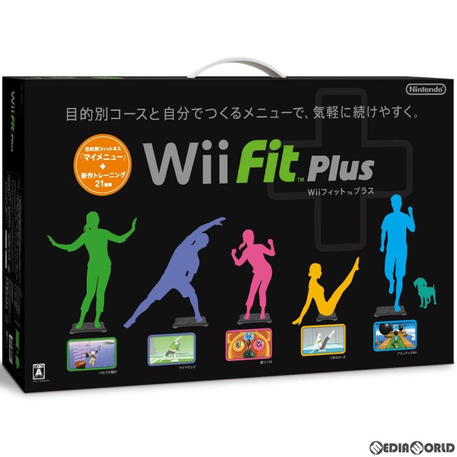 『中古即納』{Wii}Wii Fit Plus(Wiiフィット プラス) バランスWiiボード(クロ)セット(20111202)｜mediaworld-plus