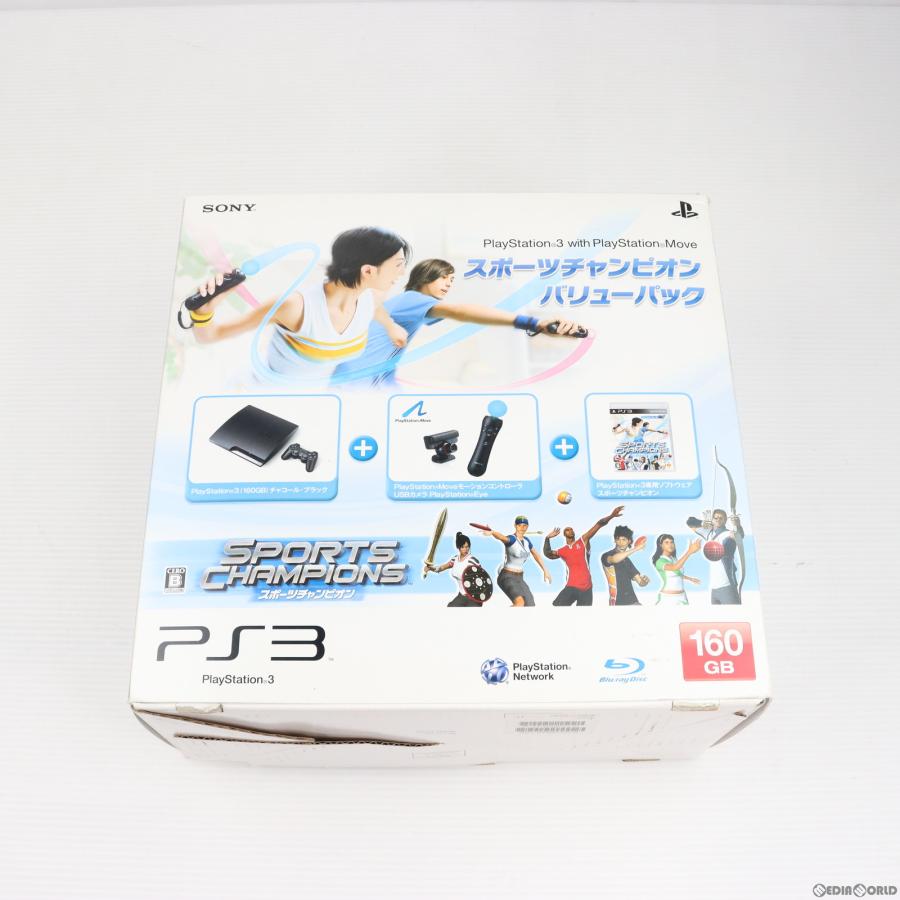 『中古即納』{本体}{PS3}PlayStation3 with PlayStation Move スポーツチャンピオン バリューパック チャコール・ブラック 160GB(CEJH-10015)(20101216)｜mediaworld-plus｜06