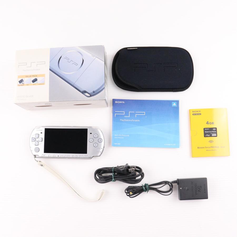 PlayStation - (本体) プレイステーション・ポータブル バリューパック ミスティックシルバー SCE(PSP-3000KMS) SIE PSP プレイステーション・ポータブル バリューパック