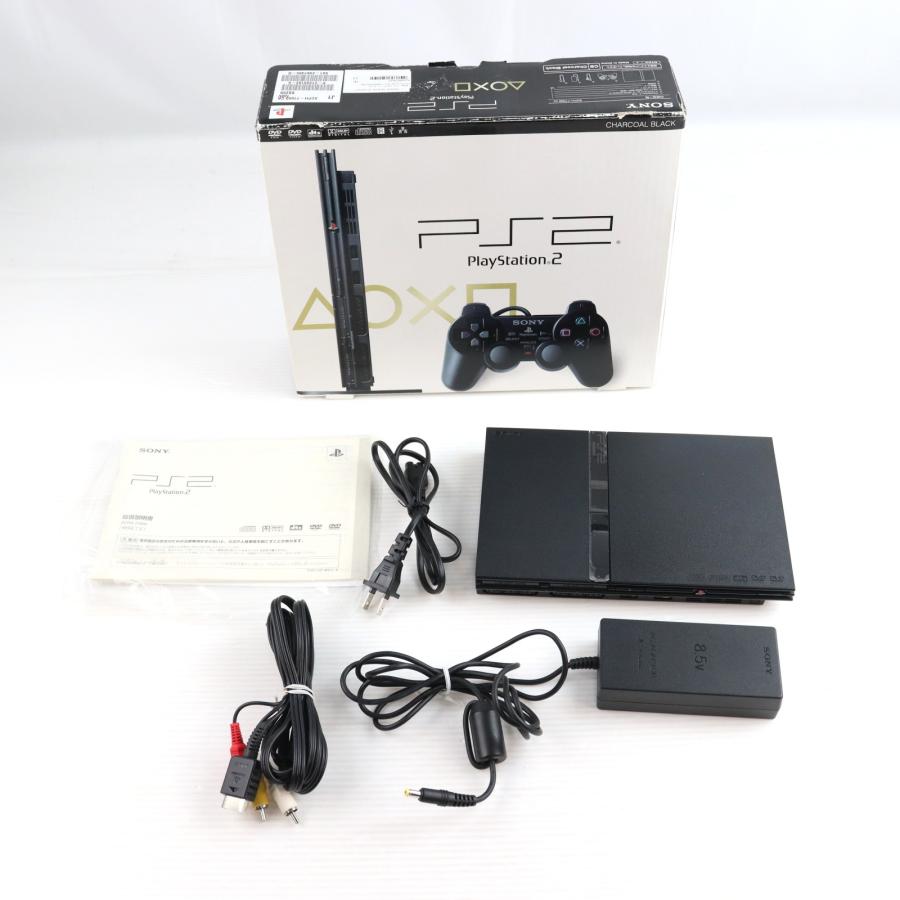 【中古】ＰｌａｙＳｔａｔｉｏｎ２：チャコールブラック（ＳＣＰＨ７７０００ＣＢ） 中古即納』{PS2} (本体) プレイステーション2 PlayStation2 チャコール