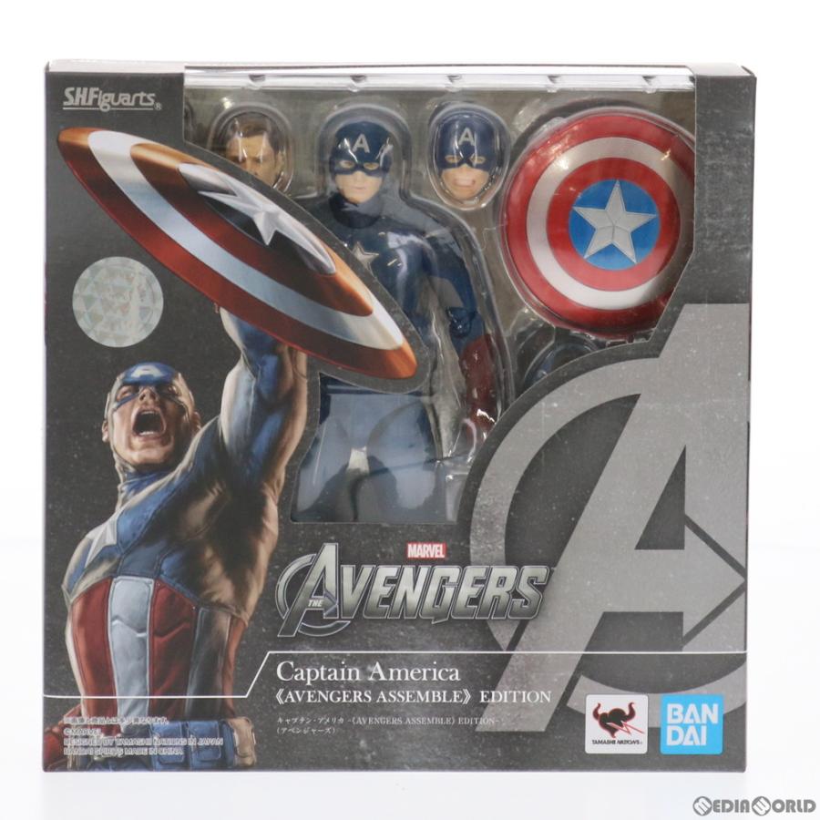 『中古即納』{FIG}S.H.Figuarts(フィギュアーツ) キャプテン・アメリカ -AVENGERS ASSEMBLE EDITION-(アベンジャーズ) 可動フィギュア バンダイスピリッツ｜mediaworld-plus｜02