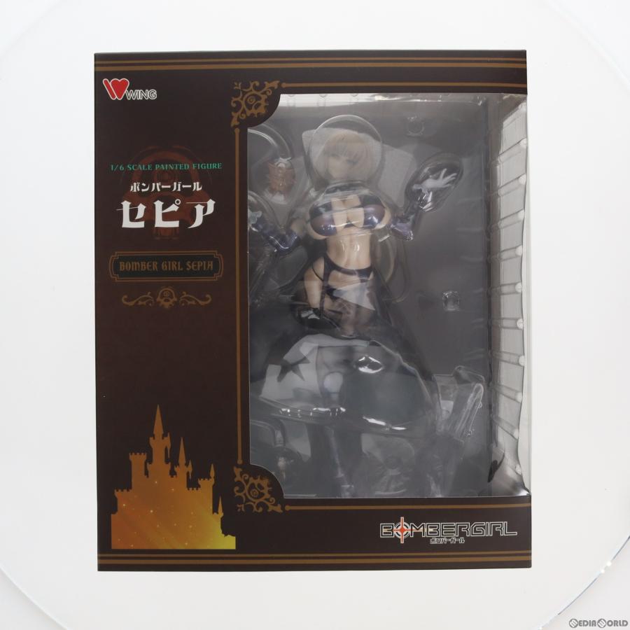 初期不良対応パーツ付属 セピア BOMBERGIRL(ボンバーガール) 1/6 完成品 フィギュア GOODSMILE ONLINE SHOP&Amazon.co.jp&あみあみ限定 ウイング 中古即納』{FIG} 初期不良対応パーツ付属 セピア BOMBERGIRL(ボンバー