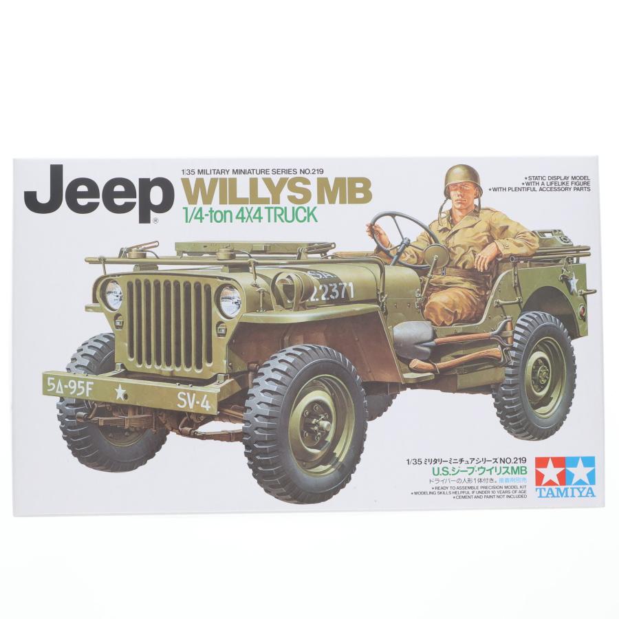 『中古即納』{PTM} ミリタリーミニチュアシリーズ No.219 1/35 MM U.S.ジープ・ウイリスMB プラモデル(35219) タミヤ(20111007) | タミヤ
