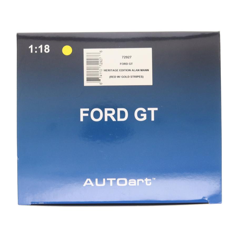 『中古即納』{MDL} オートアート・コンポジットモデル 1/18 フォード GT アラン・マン ヘリテージ エディション(赤×金・ストライプ) ミニカー(20230301)_1