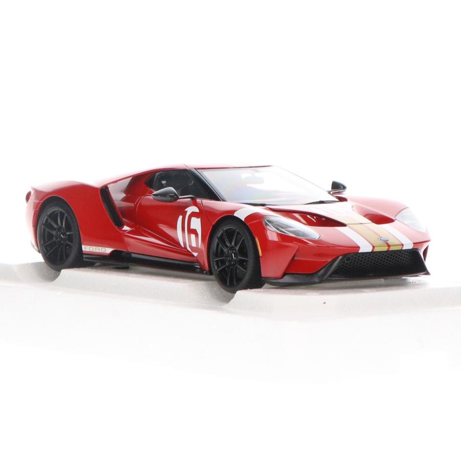 『中古即納』{MDL} オートアート・コンポジットモデル 1/18 フォード GT アラン・マン ヘリテージ エディション(赤×金・ストライプ) ミニカー(20230301)_2