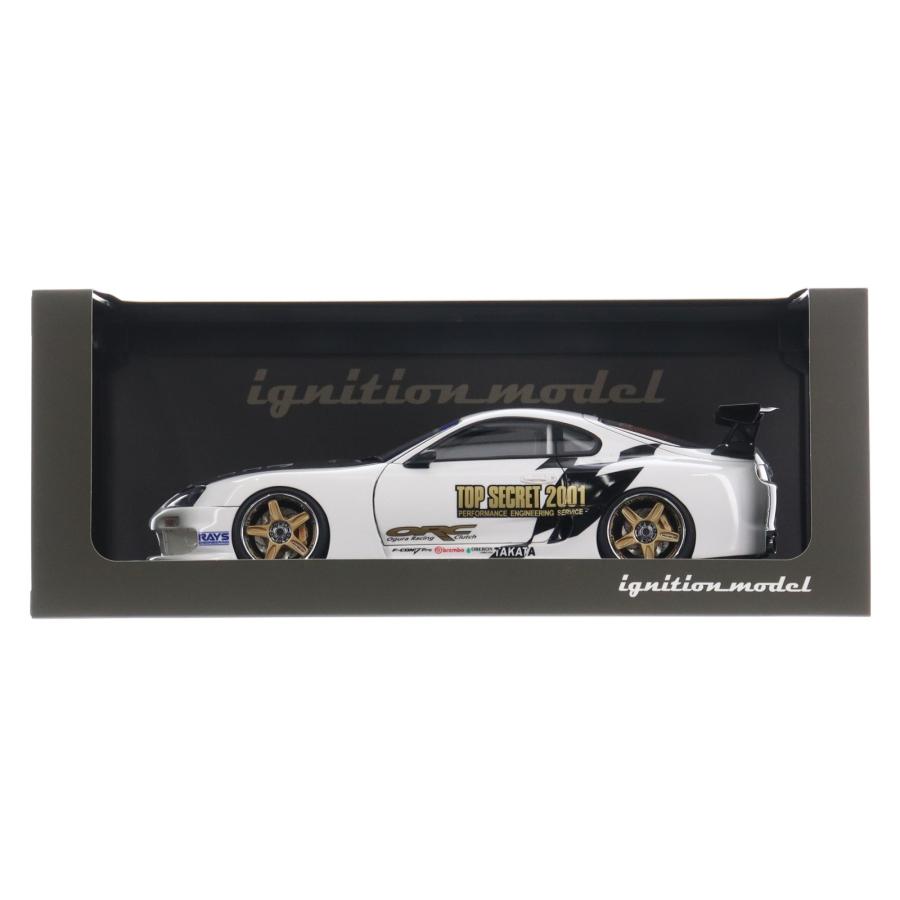 『中古即納』{MDL} 1/18 TOP SECRET GT300 Supra(A80)(スープラ) White 完成品 ミニカー(IG3744) ignition model(イグニッションモデル)(20251018)