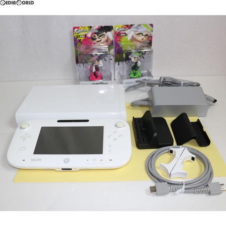 最高級 U 中古即納 訳あり 本体 Wiiu Wii 完全無休 即日出荷 Pm13時までのご注文は安心安全 即日対応 スプラトゥーン 同梱 Wup S Waht Shiro シロ 白 Uプレミアムセット アオリ ホタル付き Wii セット Amiibo Wii U