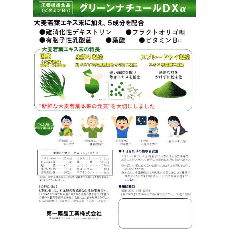 グリーンナチュールDXα 3g 60袋×10個 偏食気味で野菜嫌いの方にお奨めいたしますの画像