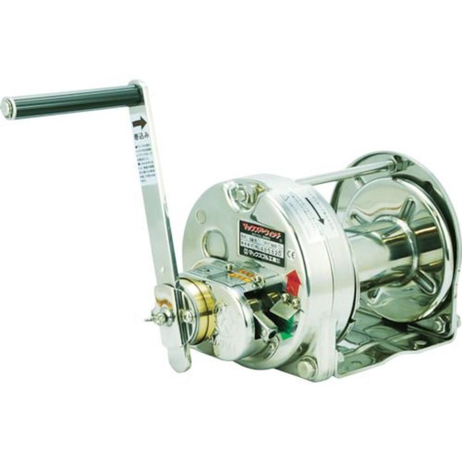 マックスプル ステンレス手動ウインチ（電解研磨） 1台 1台1個 花・ガーデン・DIY マックスプル ステンレス手動ウインチ(電解