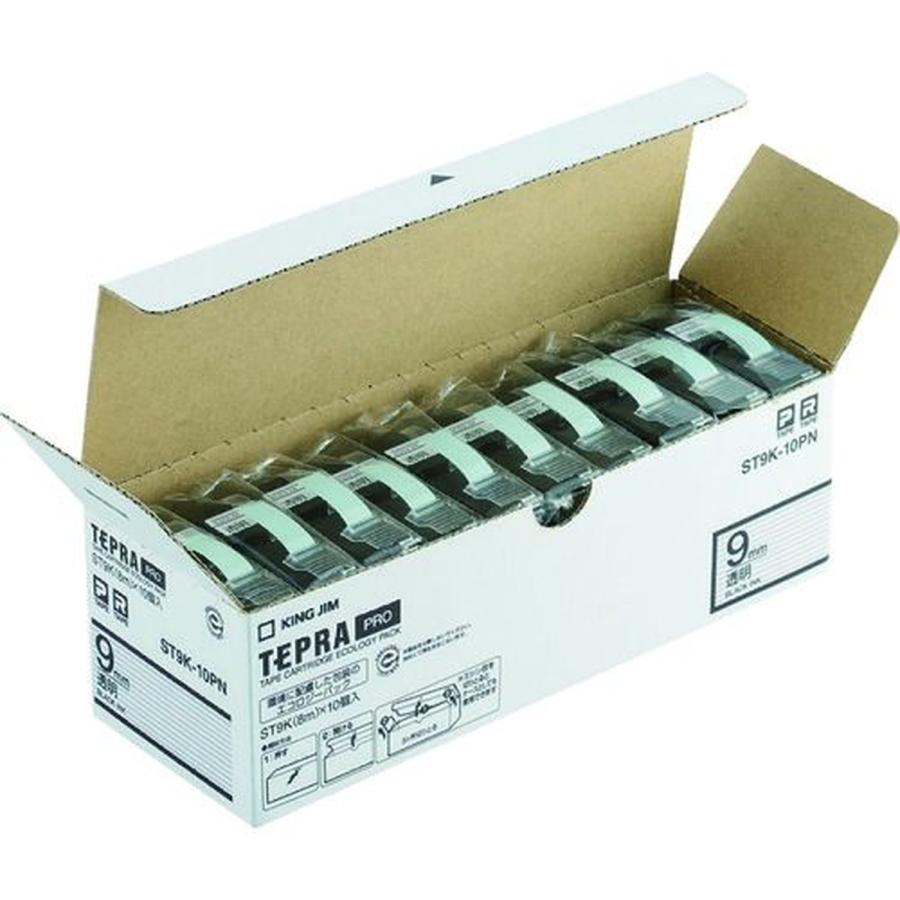 キングジム 「テプラ」ＰＲＯテープエコパック（１０個入り）透明 1PK