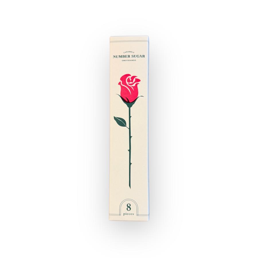 ナンバーシュガー 薔薇 つぼみ、5分咲き、満開 (8個入り) 3種類の絵柄