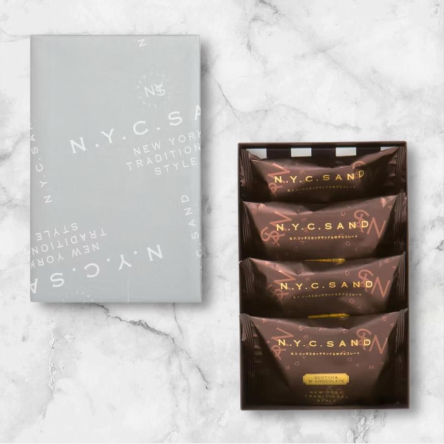 N Y.C.SAND N.Y.リッチスカッチサンド＆Wチョコレート （4個入り