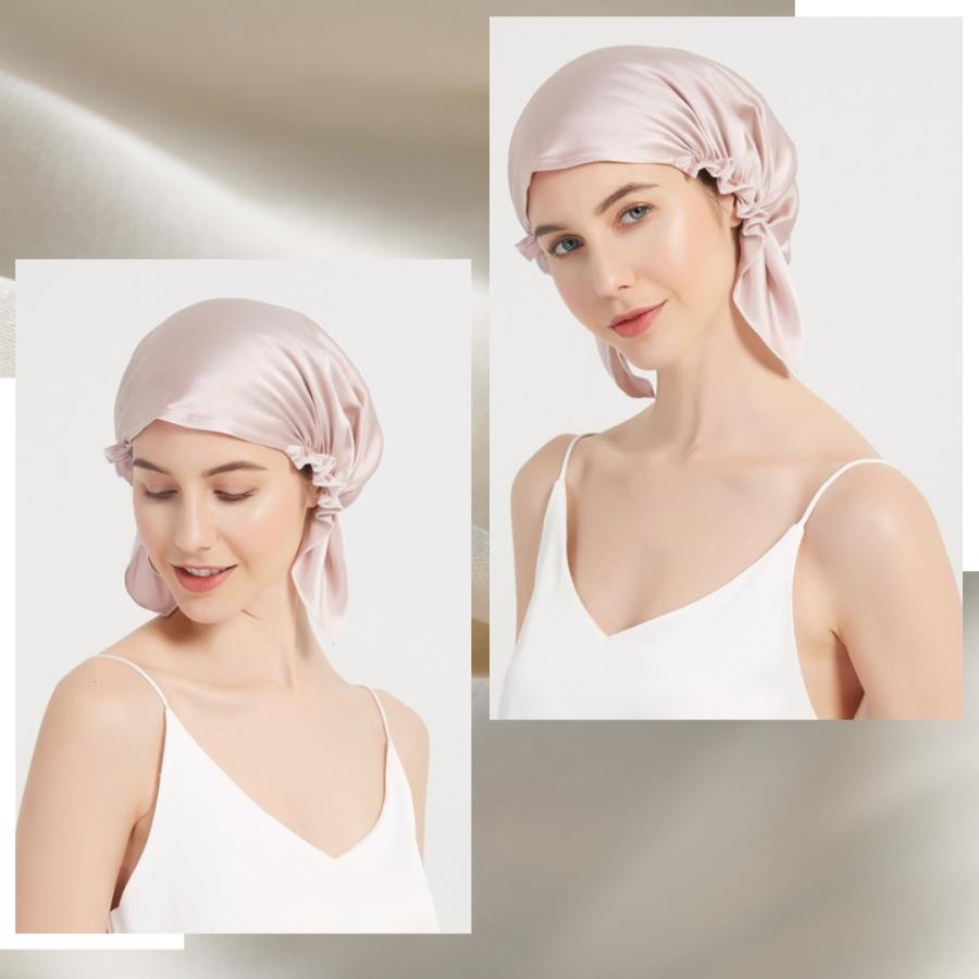 ナイトキャップ シルク100% ロング シルク  キャップ  保湿美髪 髪質改善 ロングヘア用 おしゃれ 枝毛 寝癖防止  寝ぐせ 髪 就寝用 ロングヘアー産後ケア |  | 13