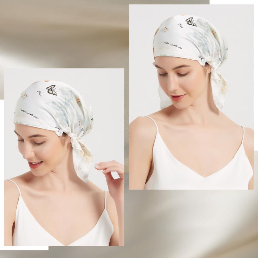 ナイトキャップ シルク100% ロング シルク  キャップ  保湿美髪 髪質改善 ロングヘア用 おしゃれ 枝毛 寝癖防止  寝ぐせ 髪 就寝用 ロングヘアー産後ケア |  | 15