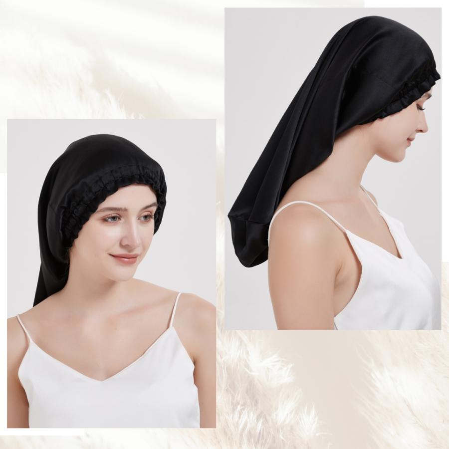 ナイトキャップ シルク100% ロング シルク  キャップ  保湿美髪 髪質改善 シルクナイトキャップ ロングヘア用 筒型デザイン クリスマス プレゼント おしゃれ |  | 22