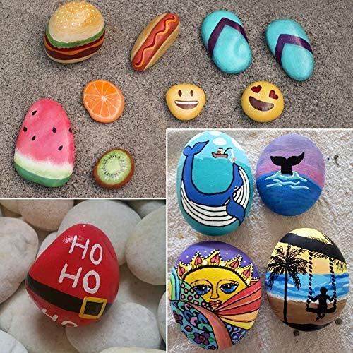BigOtters Painting Rocks, 25 Rocks for Painting Kindness Rocks Range from A｜meemee｜06