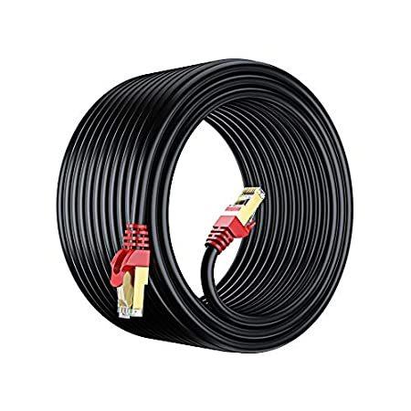 Cat7 Outdoor Ethernet Cable - 200 Foot - High Speed Direct Burial Waterproo