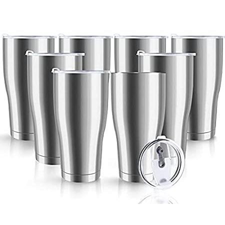 Pack Lid,8 with Tumbler Steel Stainless 30oz XccMe Double Insul Vacuum Wall オブジェ、置き物 熱販売