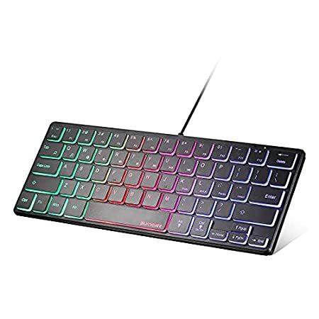 100％品質 SurnQiee 6 Slim Colors 3 Keyboard Office Business Backlit Wired USB Keys 64 キーボード