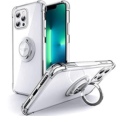超安い Silverback iPhone Ap 耐衝撃携帯電話ケース 保護ソフトTPU衝撃吸収バンパー リングキックスタンド付き Pro用ケースクリア 13 iPhone用ケース