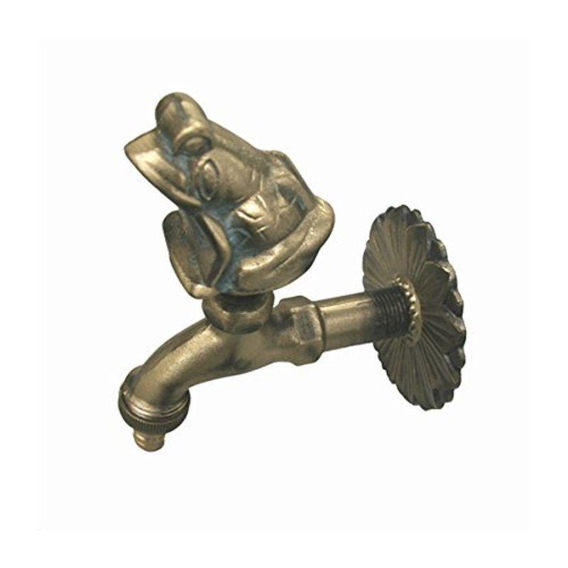 一流の品質 旭興進 ガーデン用蛇口 カエル(ゴールド) AKS-69651 散水栓