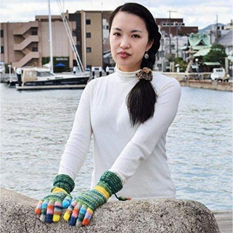 高品質の人気 カラフルでお洒落な高級手編み手袋（グリーン） 手袋 - www.meyer.be