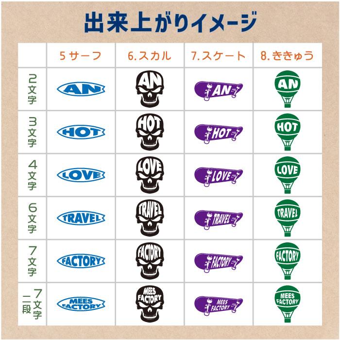 カスタムマークステッカー　スケボー/星/バッグ/気球/サーフボード/猫/ドクロ　スーツケース 車 オーダー オリジナル | 3M | 05