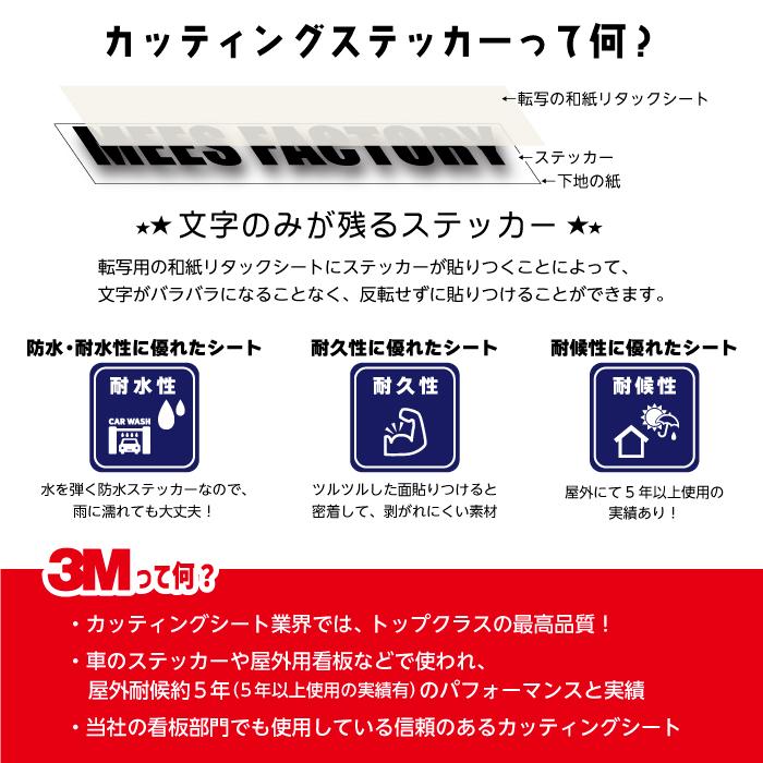 3M 影文字オーダーステッカー【横40cm〜横95cm】 トラック 車