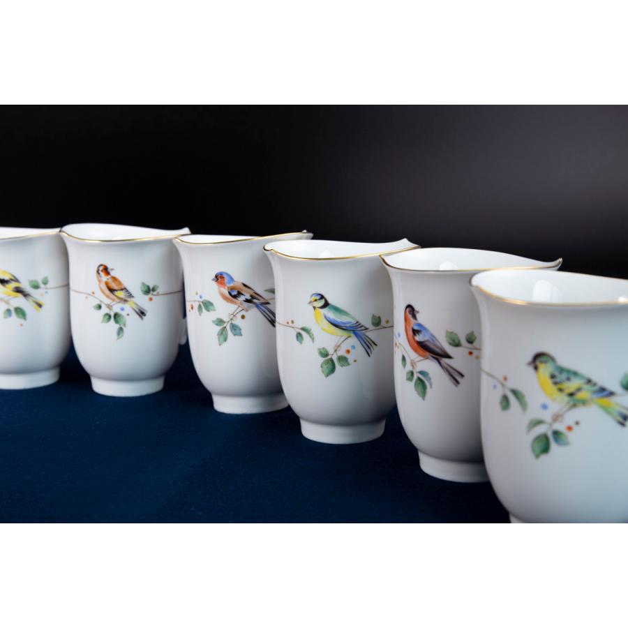 秘色】マイセン希少品！Meissen バード＆鳥 カップ 6点セット 底部に窯 