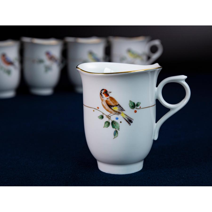 マイセン 【秘色】マイセン希少品！Meissen バード＆鳥 カップ 6点