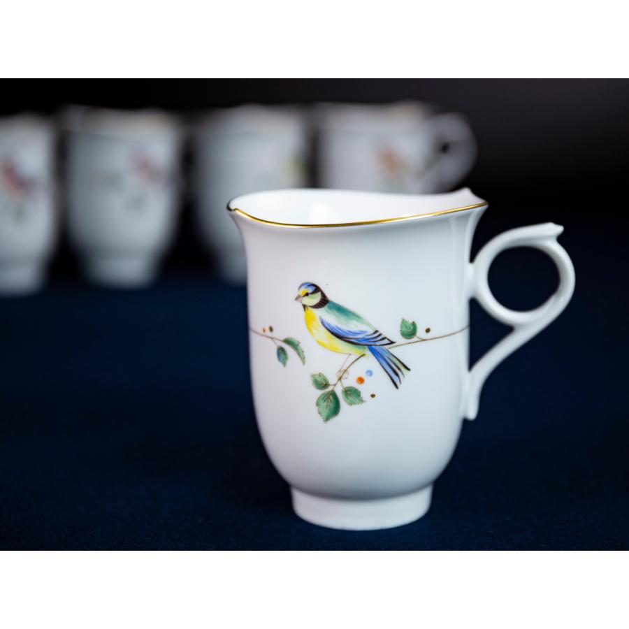 マイセン 【秘色】マイセン希少品！Meissen バード＆鳥 カップ 6点