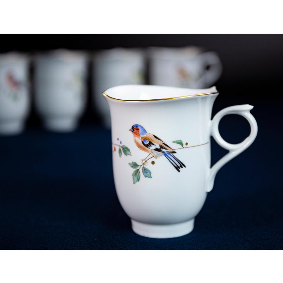【秘色】マイセン希少品！Meissen バード＆鳥　カップ 6点セット  底部に窯印　西洋美術　西洋陶磁器・マイセン_6