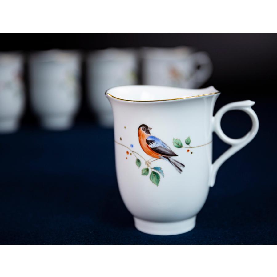 マイセン 【秘色】マイセン希少品！Meissen バード＆鳥 カップ 6点
