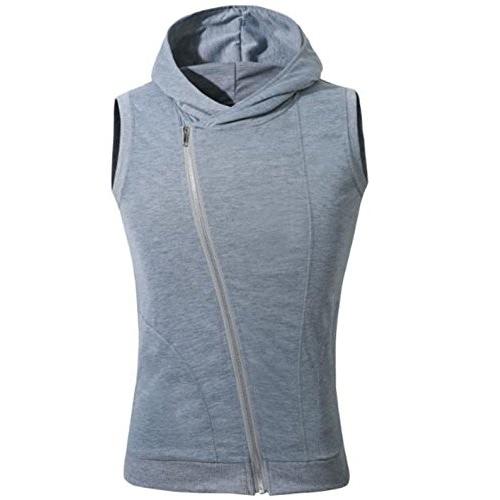 ミート メンズ スポーツ ウェア ノースリーブ パーカー フード 付き 斜め ジップアップ スタイリッシュ 袖なし トレーニング ウェア ポケット 付 0979 Meet Your Happiness 通販 Yahoo ショッピング