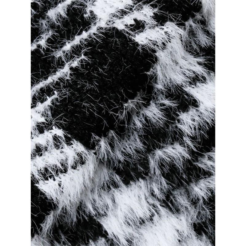 【SALE】シャギーCHECK PATTERN MIXニットトップス GYDA ジェイダ 072462642001 gyda レディース プルオーバー セーター フリーサイズ  ショート丈 カーディガン | GYDA | 13