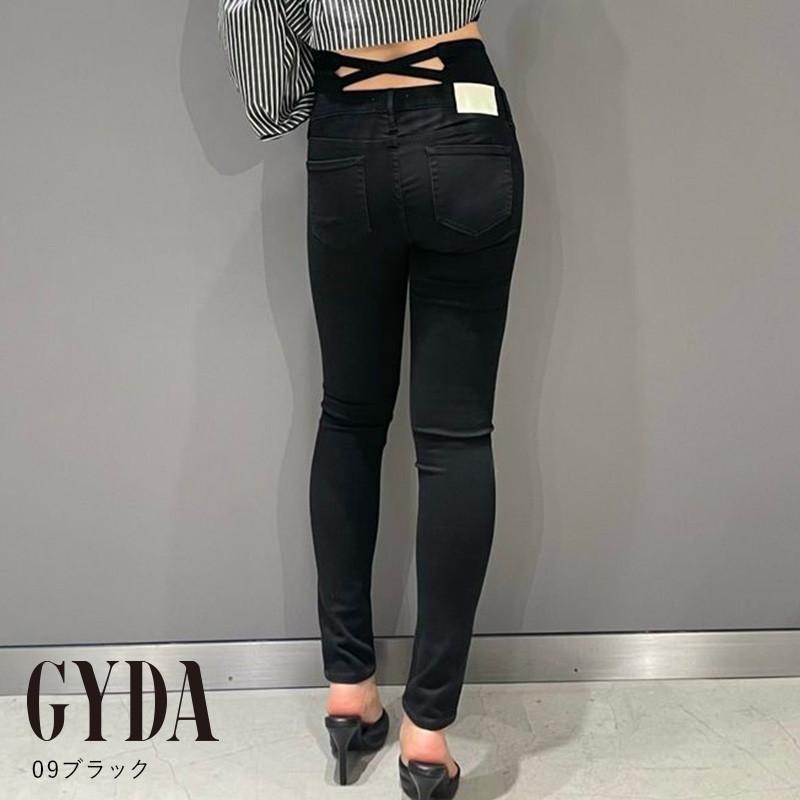 GYDA（ジェイダ） H/W ウエストクロススキニーデニムパンツ