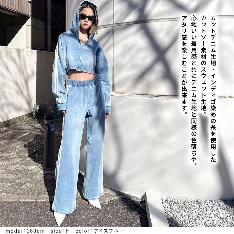 GYDA（ジェイダ） GD 2ラインカットデニムショートZIP UPブルゾン