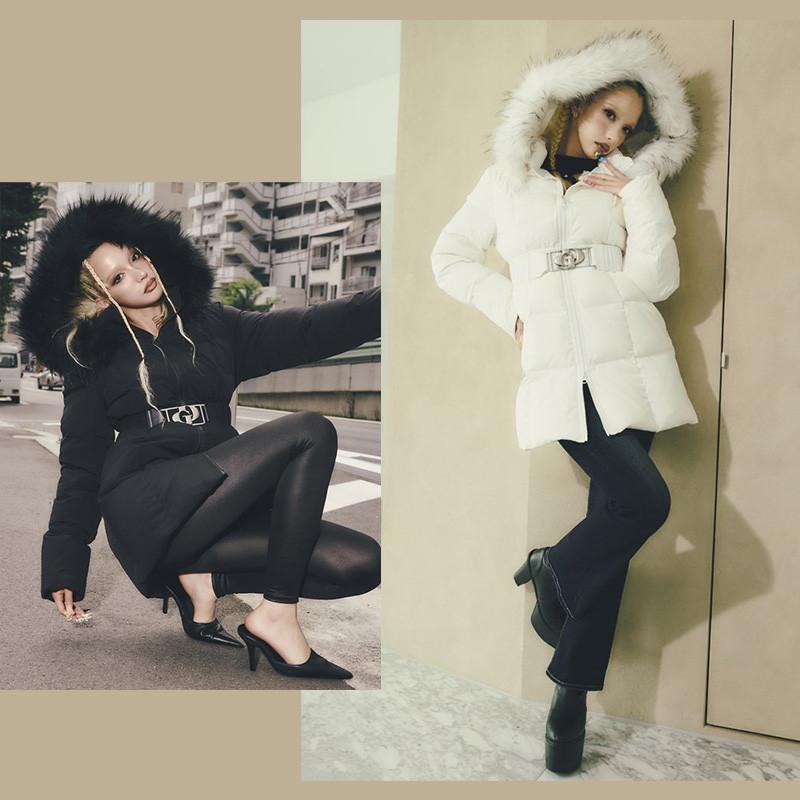 GYDA（ジェイダ） GDベルト付きロングダウンコート 072550040001 gyda