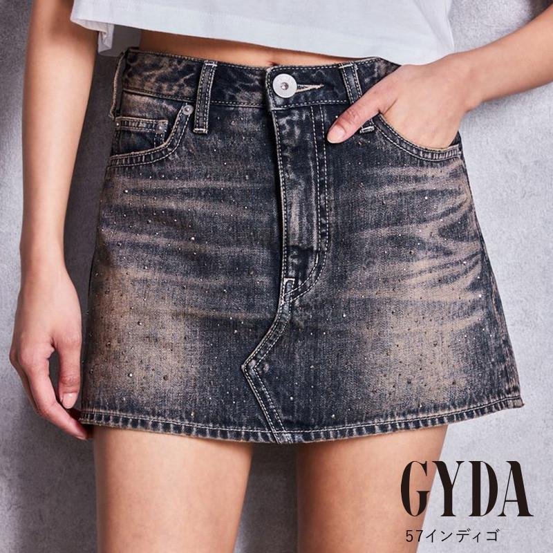 GYDA（ジェイダ） bijouデニムスカートライクショートパンツ