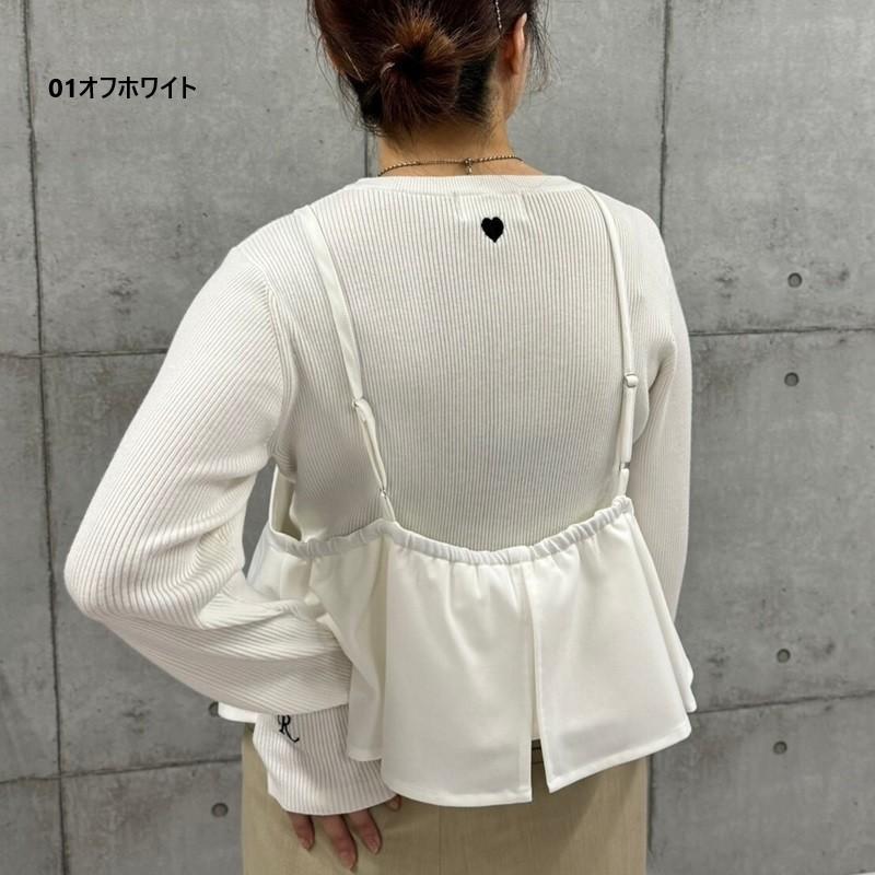 ワンポイント刺繍RIBニット  ROSIEE ロージー RO81249 rosiee レディース トップス ニット シンプル スリム フリーサイズ 白 オフホワイト グレー ブラック | ROSIEE | 15