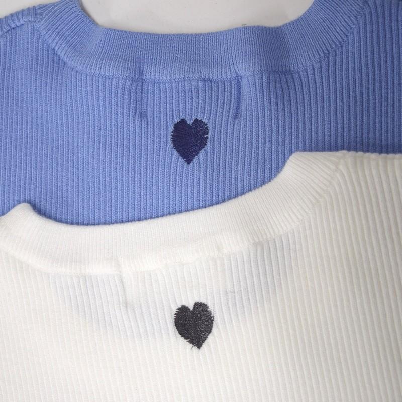 ワンポイント刺繍RIBニット  ROSIEE ロージー RO81249 rosiee レディース トップス ニット シンプル スリム フリーサイズ 白 オフホワイト グレー ブラック | ROSIEE | 11