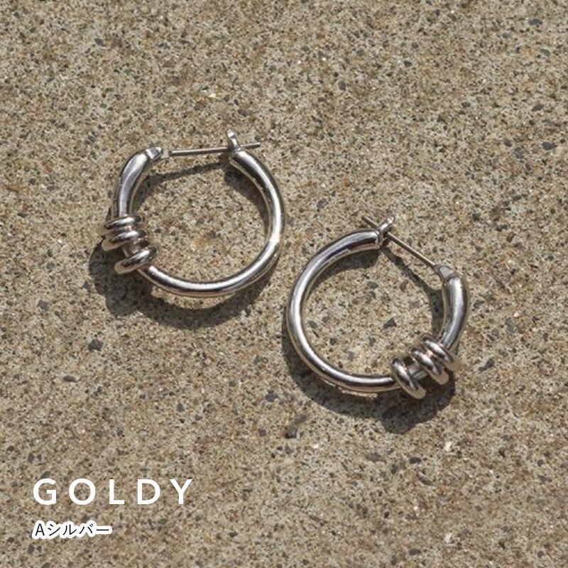 トリプレッツ リング ピアス GOLDY ゴールディ 1230501 goldy アクセサリー レディース 女性 メンズ 男性 メンズピアス シルバー ゴールド  マット 艶消し | GOLDY | 01