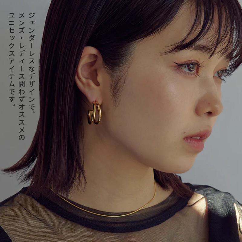 ダブル ライン フープ ステンレス ピアス GOLDY ゴールディ 1230514 goldy アクセサリー レディース 女性 メンズ 男性 シルバー ゴールド 両耳用 フープピアス | GOLDY | 06